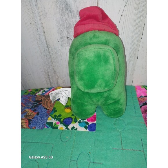 Toikido Among Us Green 8" Plush Red Beanie Hat Official - Picture 5 of 5